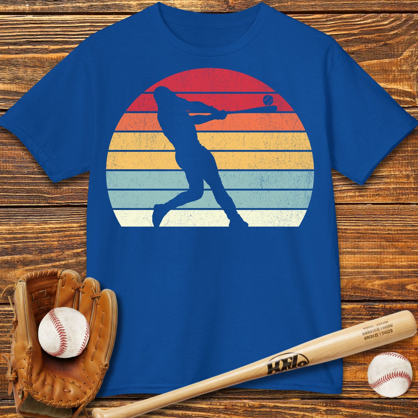 Vintage Batting Kids T-Shirt