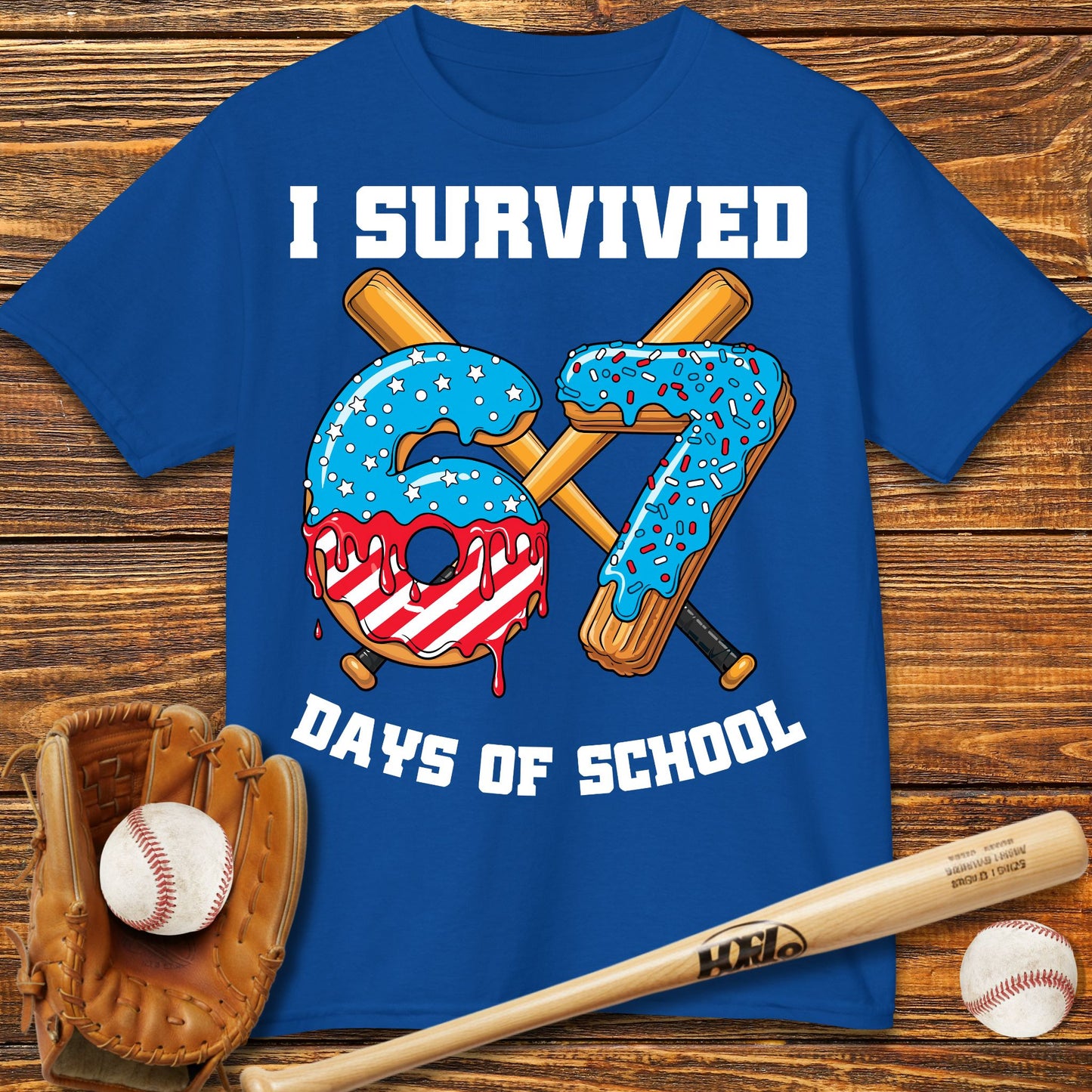 I Survived 67 Days of School Kids T-Shirt