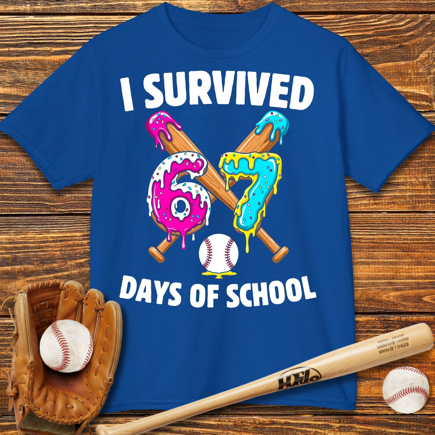 I Survived 67 Days of School Kids T-Shirt