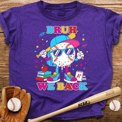 Bruh We Back Baseball Dude Kids