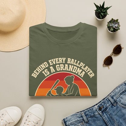 Behind Every Ballplayer A Grandma T-Shirt