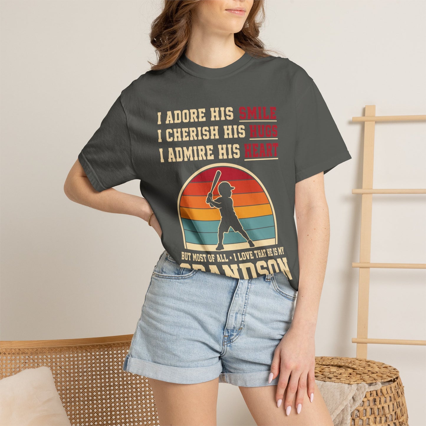 Grandma's Baseball Heart T-Shirt