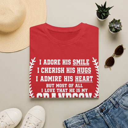 Grandma's Baseball Heart T-Shirt