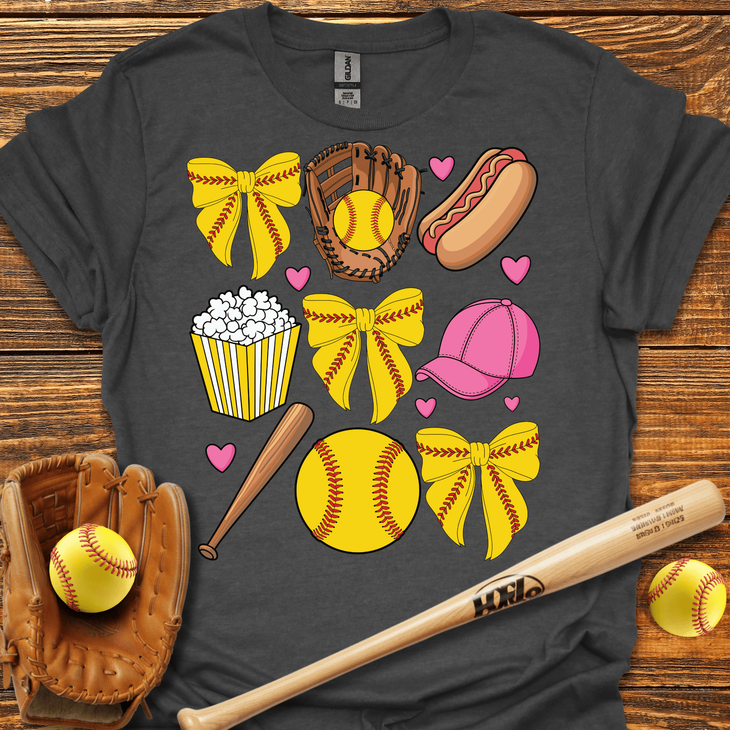 Softball Coquette Bow Tee