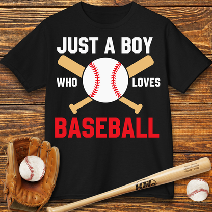 Boy Who Loves Baseball Kids T-Shirt