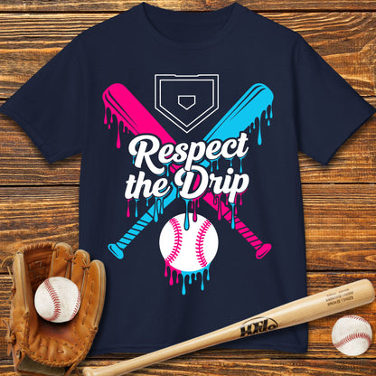 Respect The Drip Baseball Kids T-Shirt