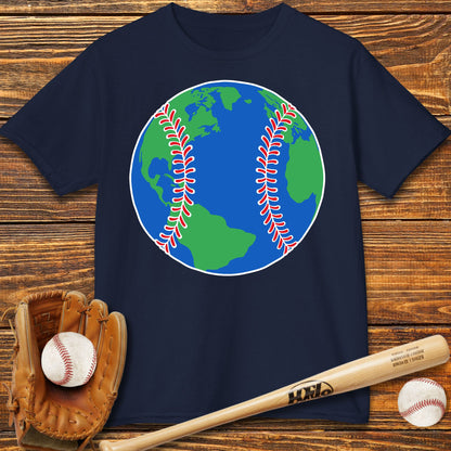 Baseball Earth Kids T-Shirt
