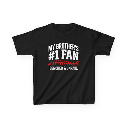 Benched Baseball Sibling Kids T-shirt