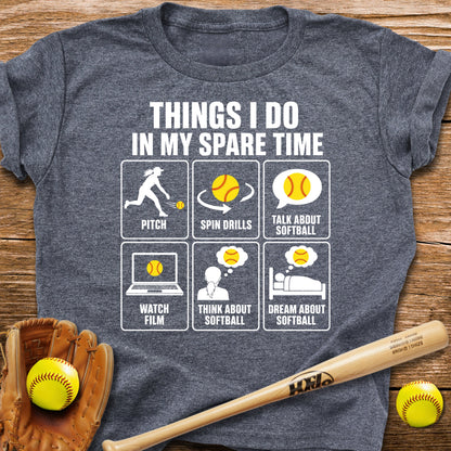 Pitcher Lives For Softball Youth Tee