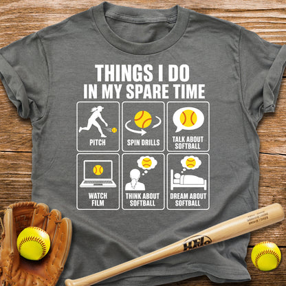 Pitcher Lives For Softball Youth Tee