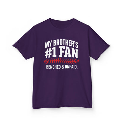 Benched Baseball Sibling Kids T-shirt