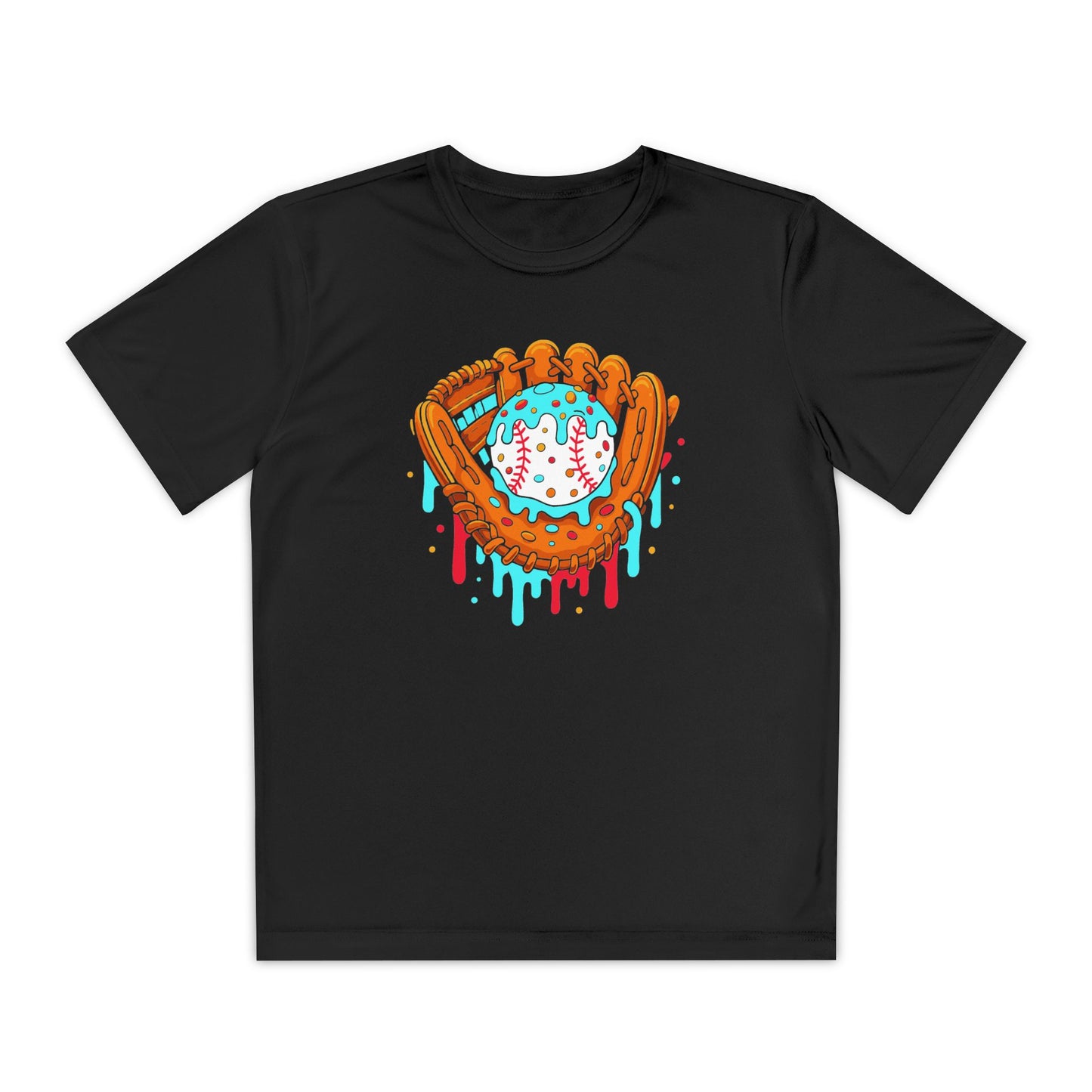 Drip Baseball Glove Youth Athletic Tee