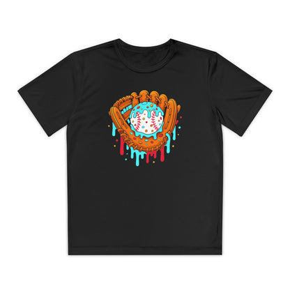 Drip Baseball Glove Youth Athletic Tee