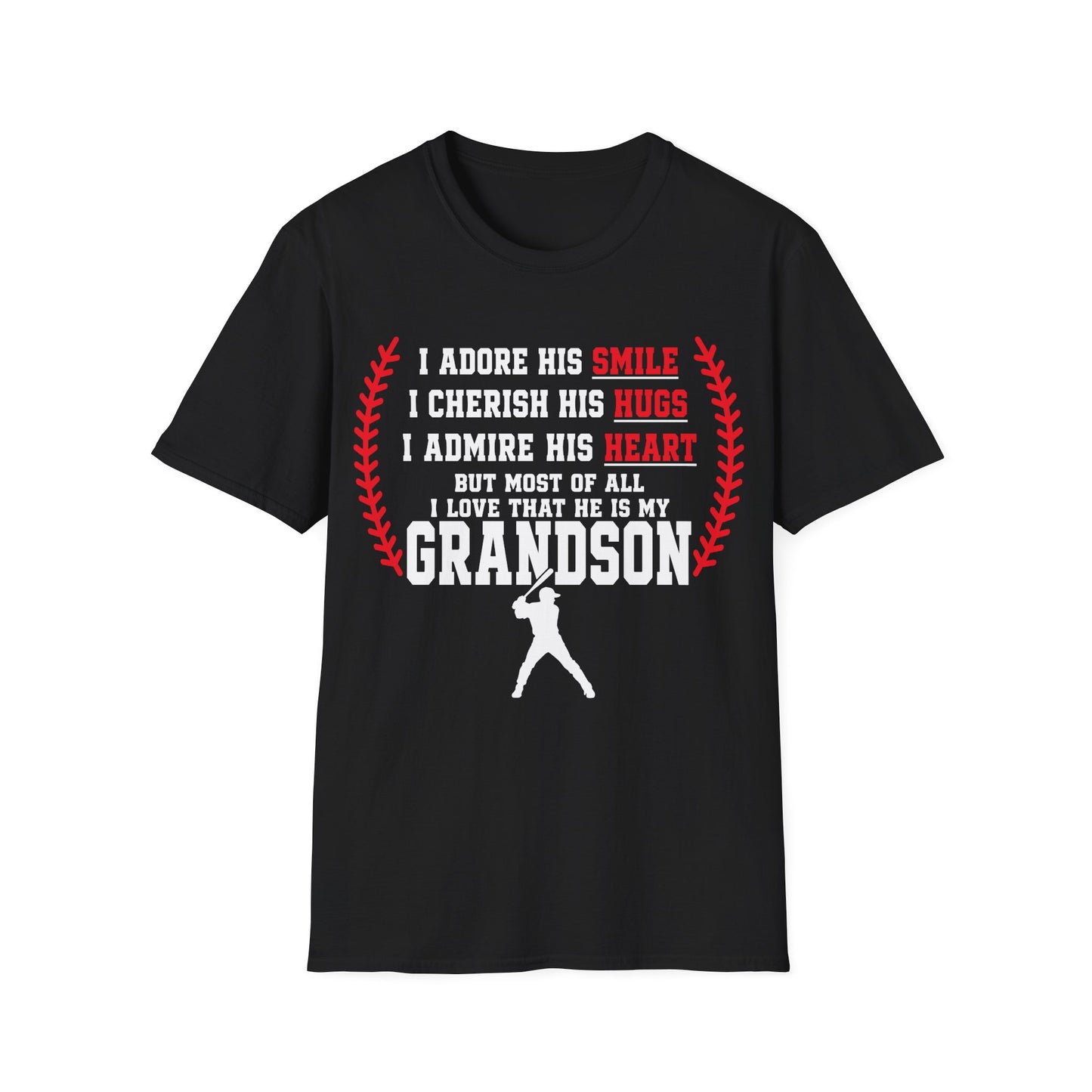 Grandma's Baseball Heart T-Shirt