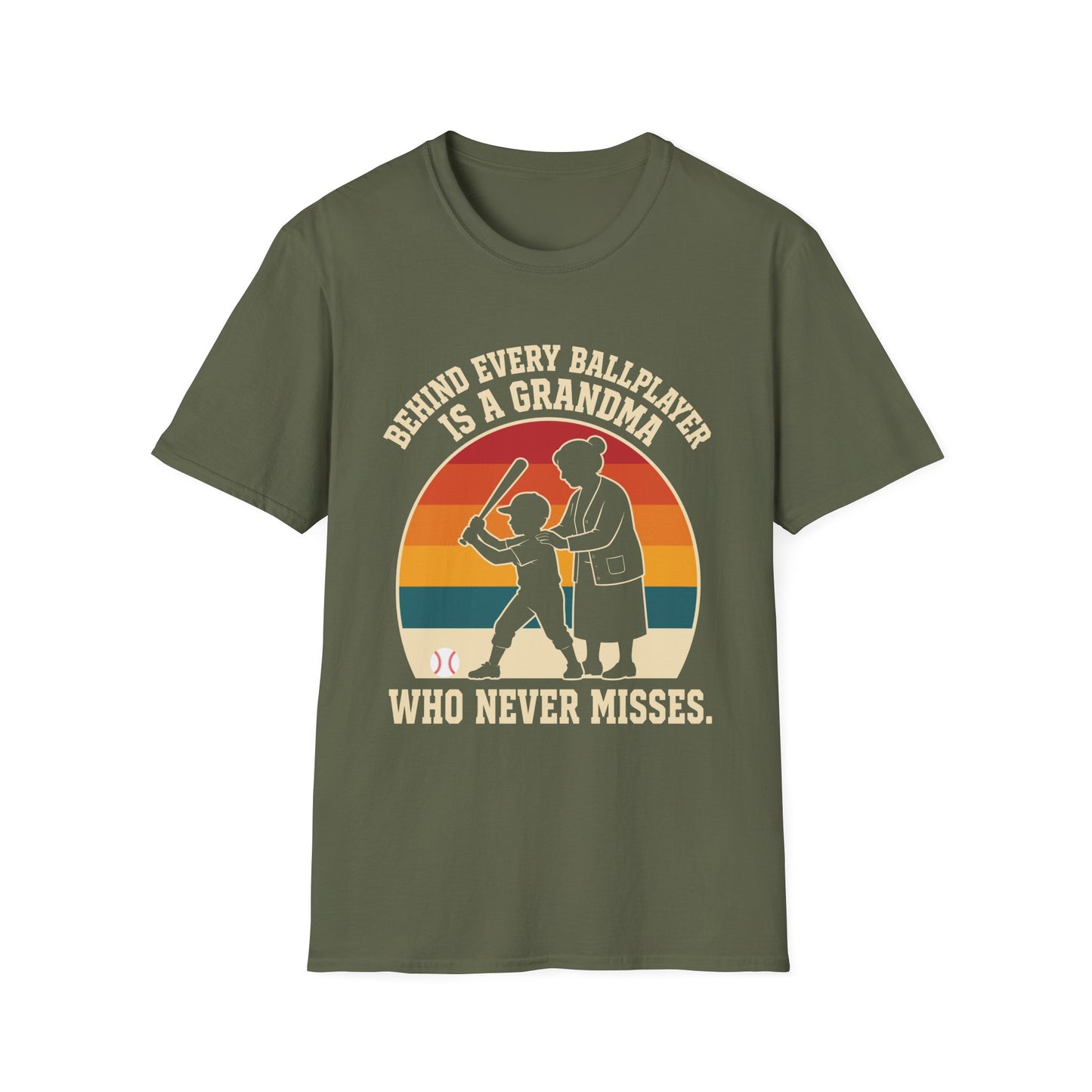 Behind Every Ballplayer A Grandma T-Shirt