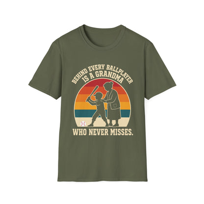 Behind Every Ballplayer A Grandma T-Shirt
