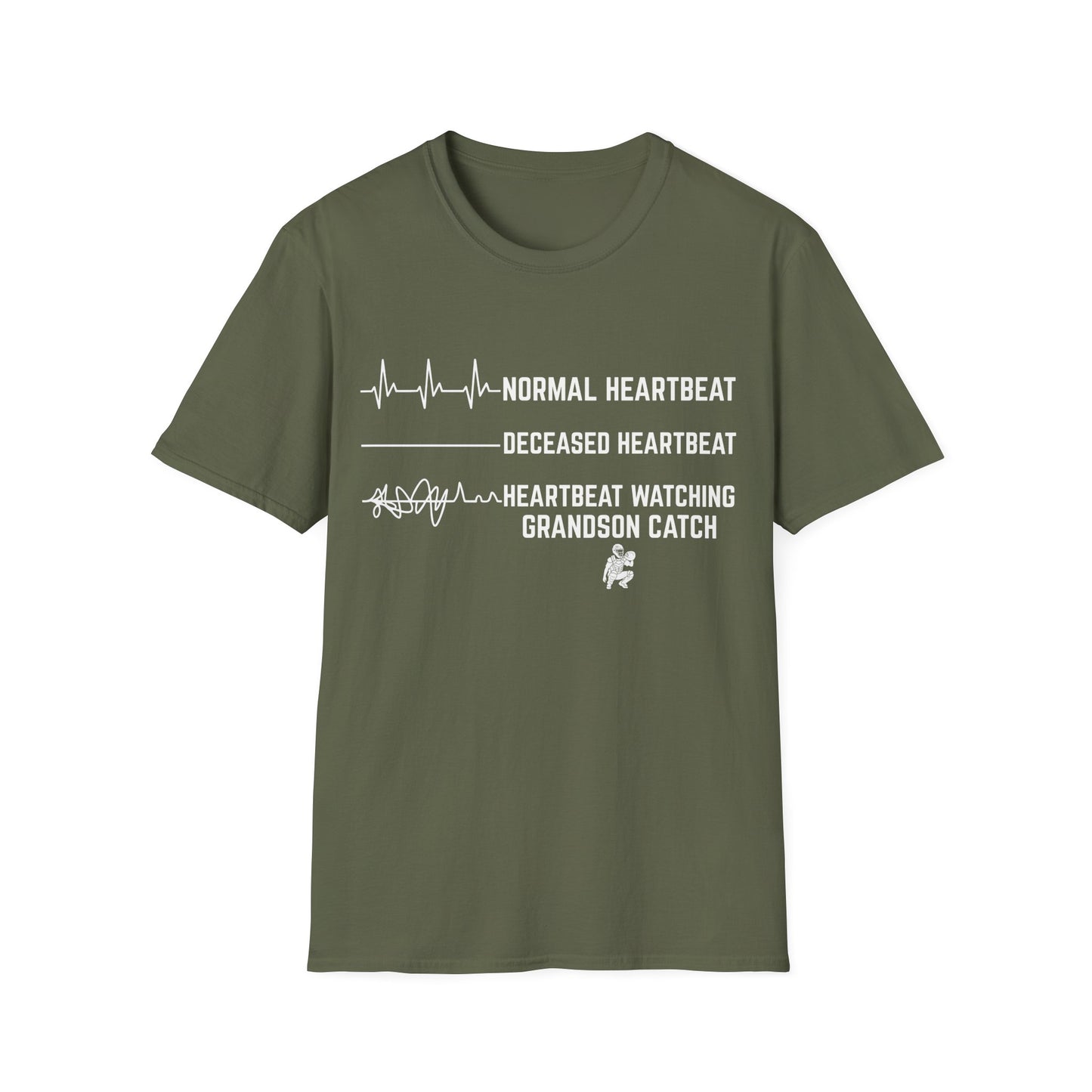 Grandson Behind Plate Flatlines Me T-Shirt