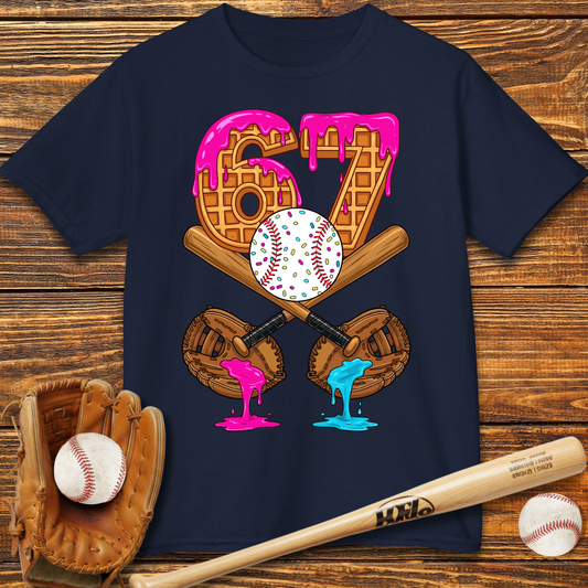 Baseball Drip 67 Catcher Kids T-Shirt