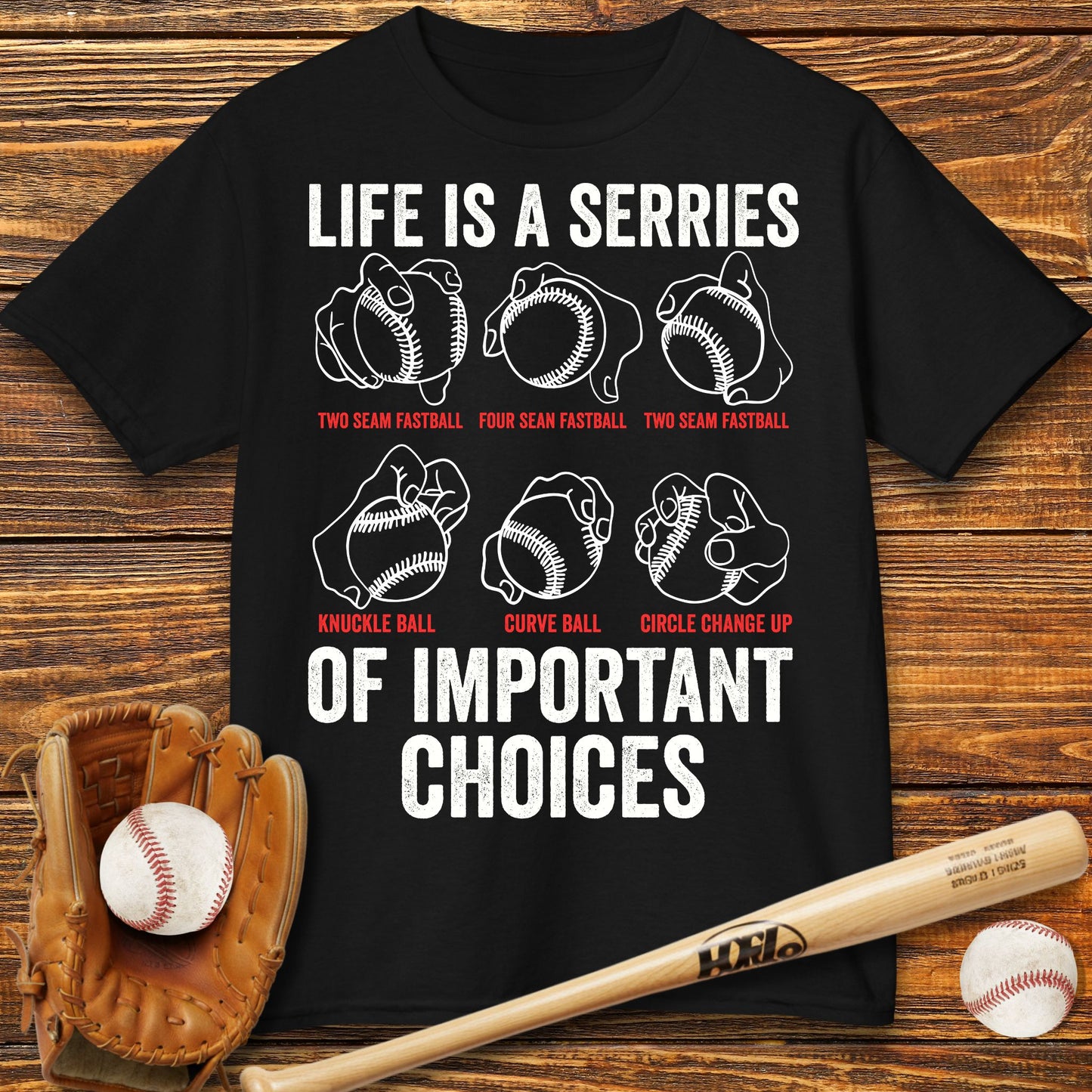 Baseball Pitches Kids T-Shirt