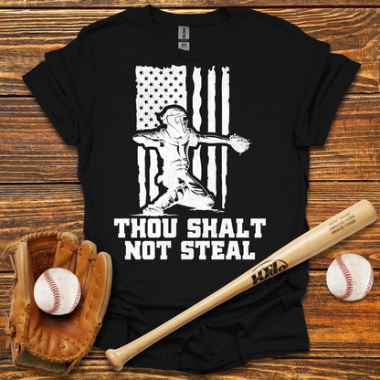Thou Shalt Not Steal Catcher Adult T-Shirt