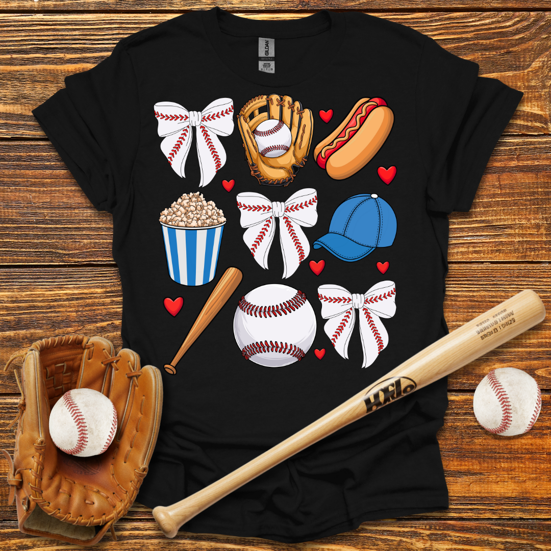 Blue Coquette Bow Tee