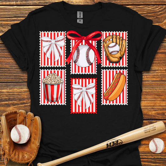 Baseball Stamps Adult T-Shirt
