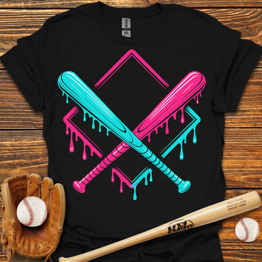 Baseball Drip Adult T-Shirt