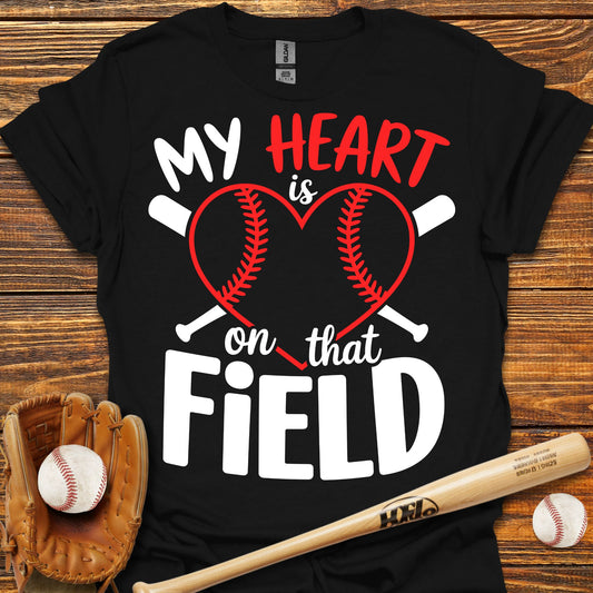 My Heart Is On That Field Adult T-Shirt