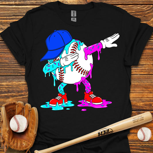 Dabbing Baseball Drip T-Shirt