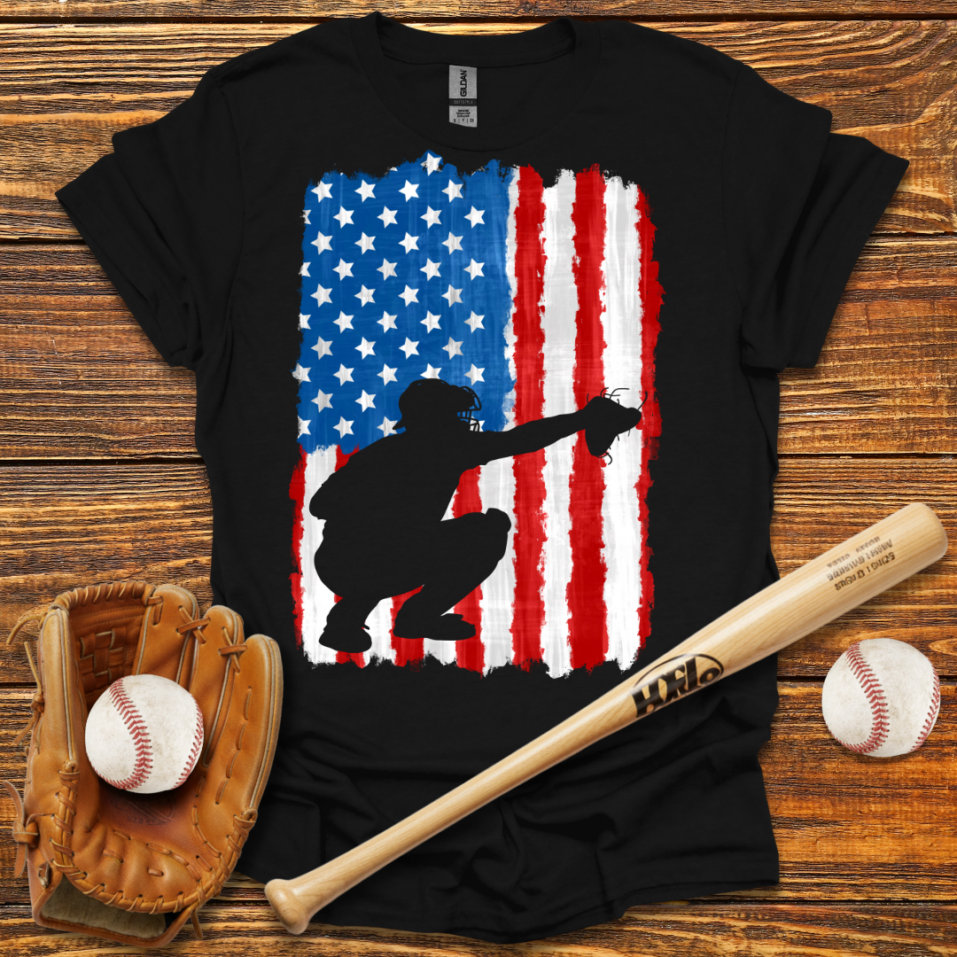 American Flag Catcher Tee