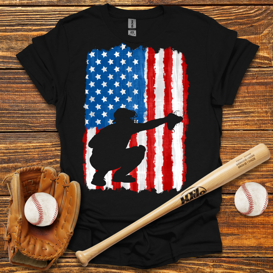 American Flag Catcher Tee