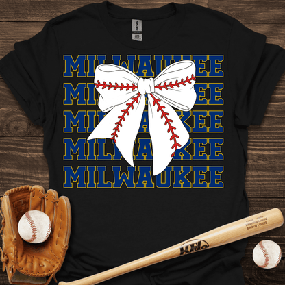 Milwaukee Coquette Baseball Adult T-Shirt