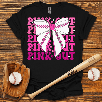 Pink Out Baseball Breast Cancer Adult T-Shirt