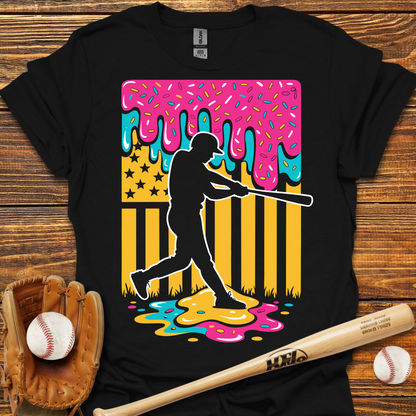 USA Flag Drip Adult T-Shirt