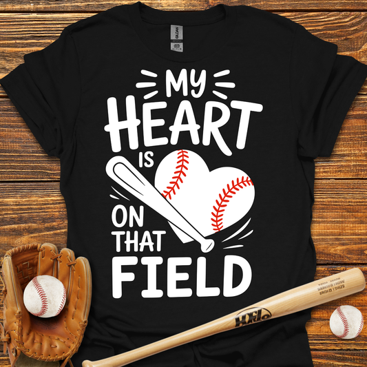 My Heart Is On That Field Adult T-Shirt