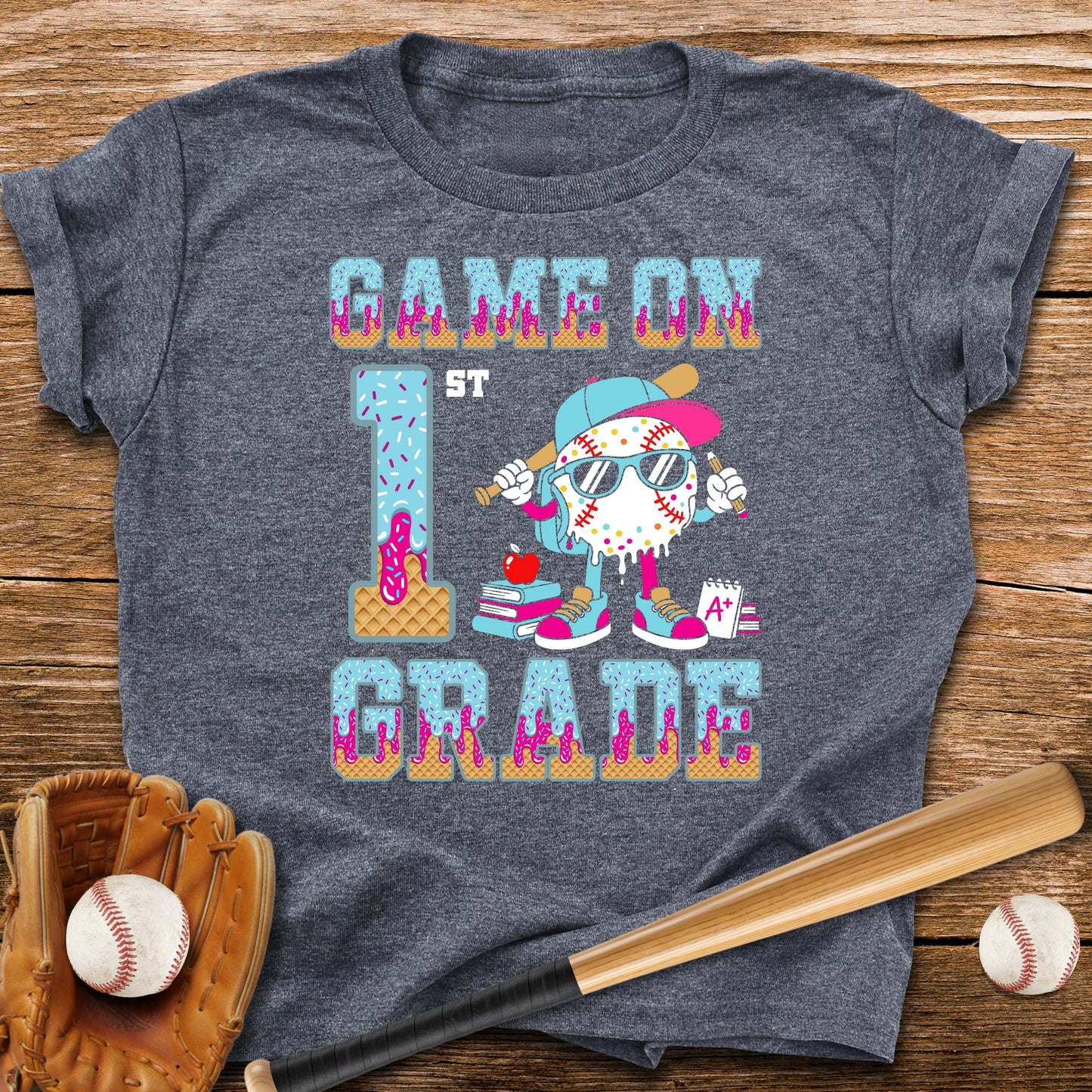 1st Grade Back to School Drip Youth Tee - HomeRun PrintsKids clothes