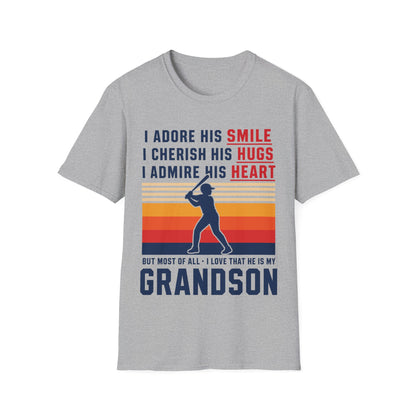 Grandma's Baseball Heart T-Shirt