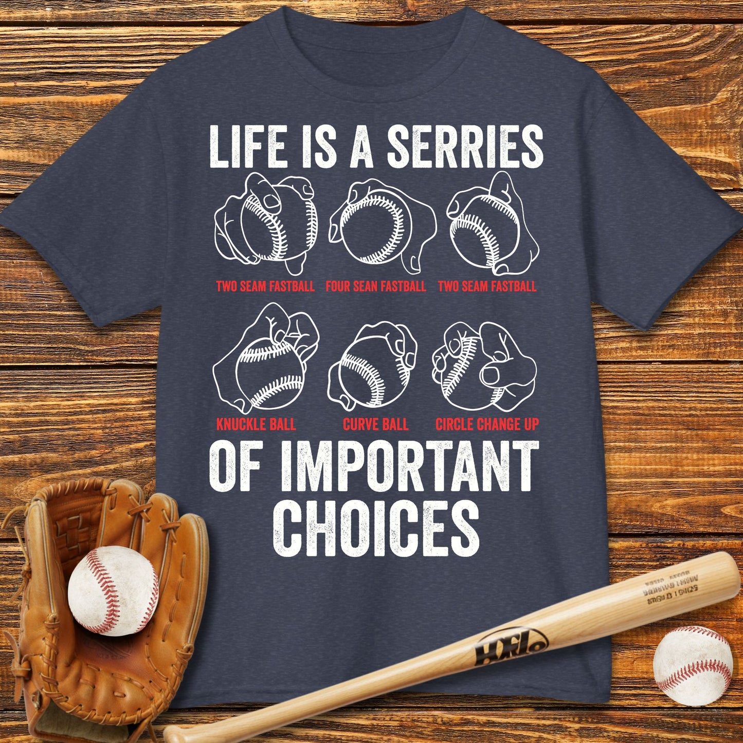 Baseball Pitches Kids T-Shirt