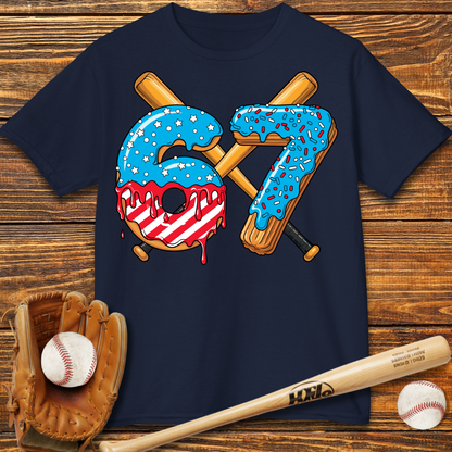 Baseball Drip 67 USA Kids T-Shirt