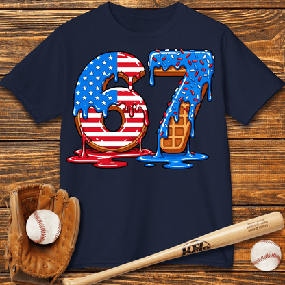 Baseball Drip 67 USA Kids T-Shirt