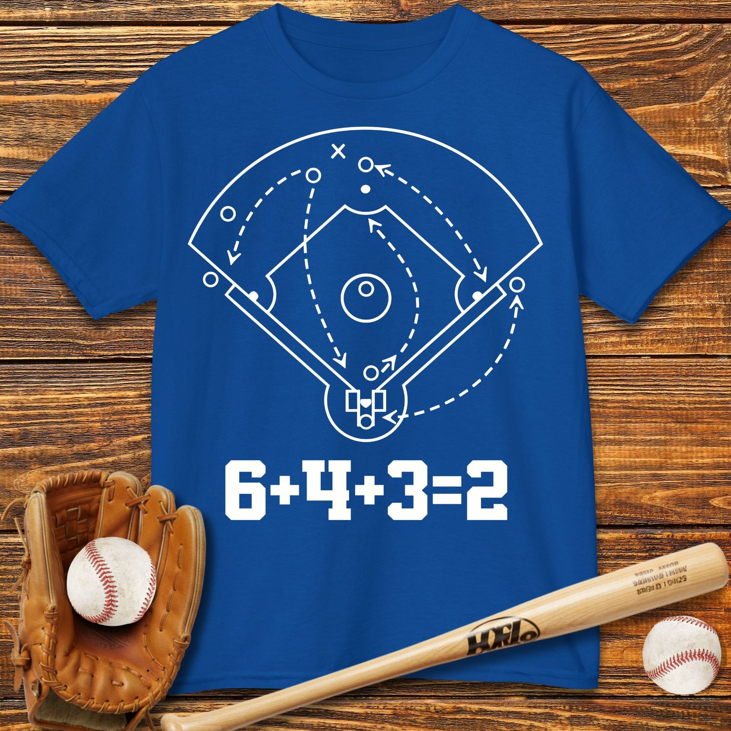 6 4 3 2 Double Play Kids T-Shirt