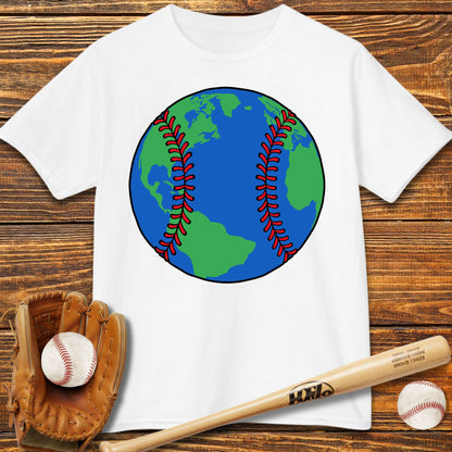 Baseball Earth Kids T-Shirt