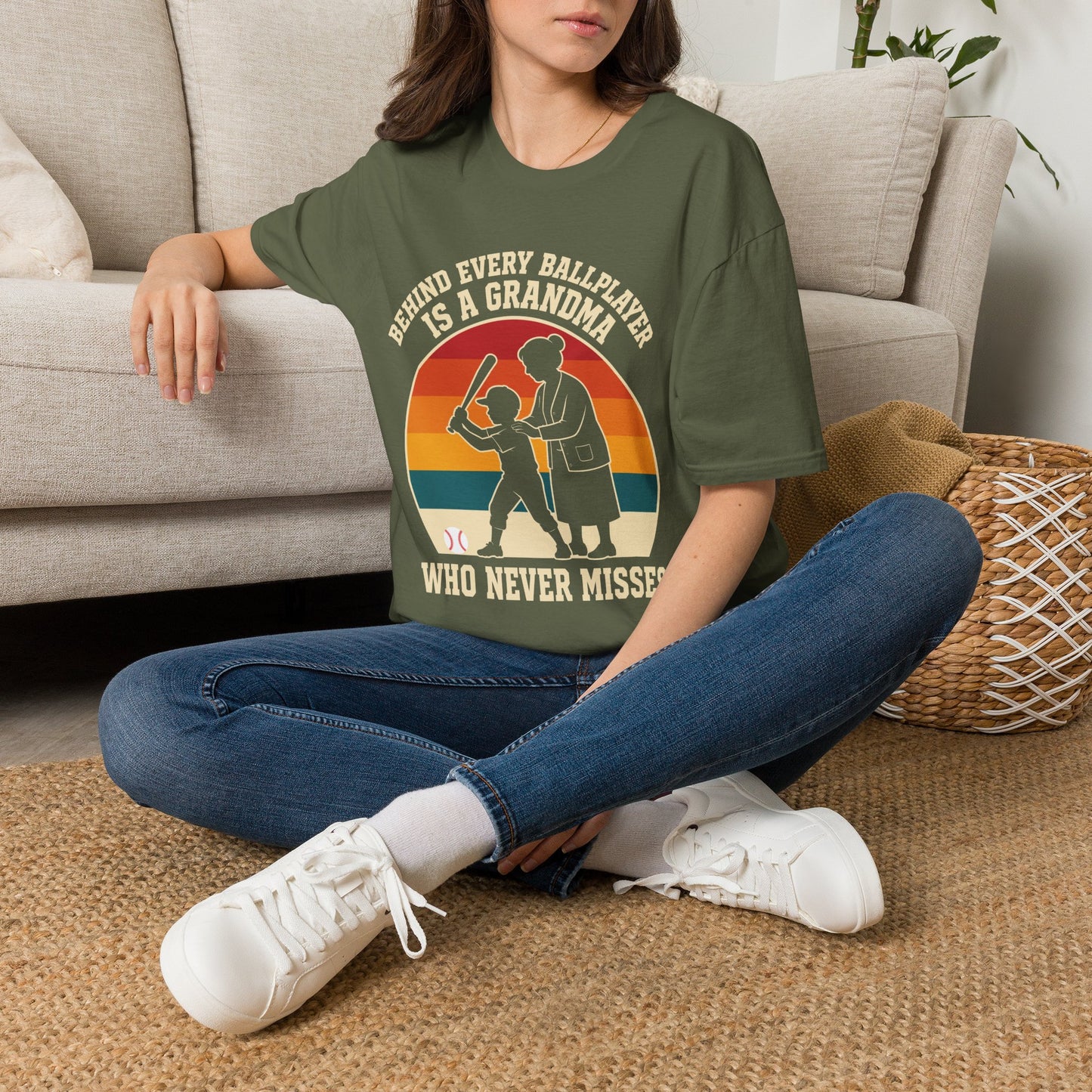 Behind Every Ballplayer A Grandma T-Shirt