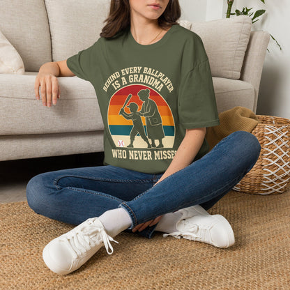 Behind Every Ballplayer A Grandma T-Shirt