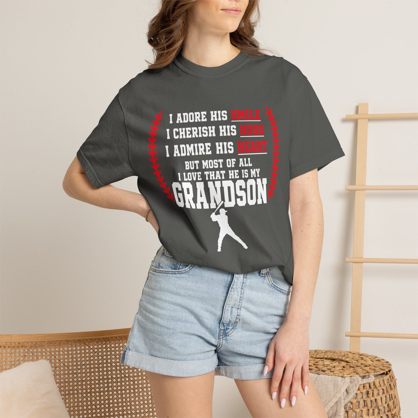 Grandma's Baseball Heart T-Shirt