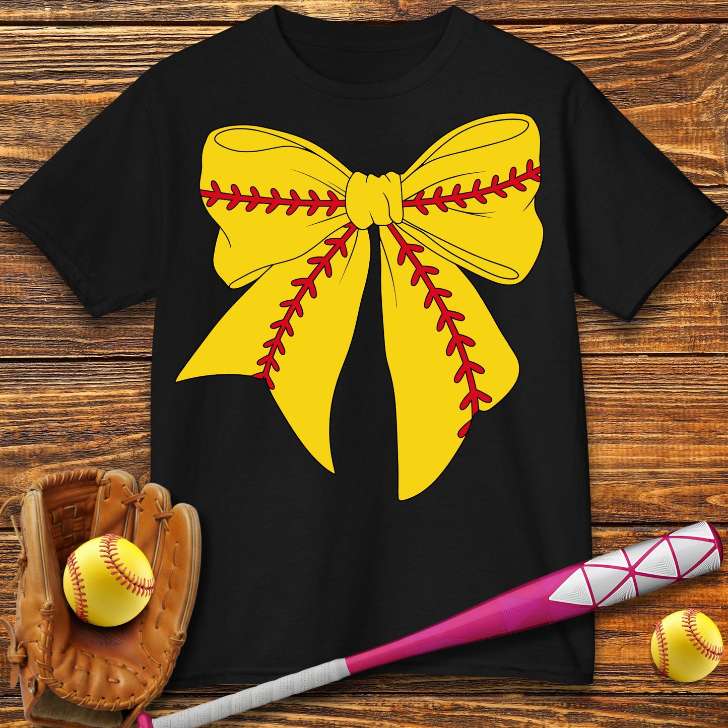 Softball Coquette Kids T-Shirt