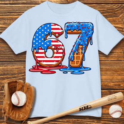 Baseball Drip 67 USA Kids T-Shirt