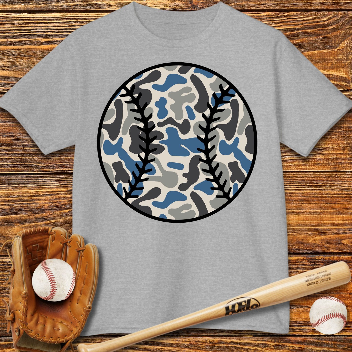 Baseball Camo Kids T-Shirt