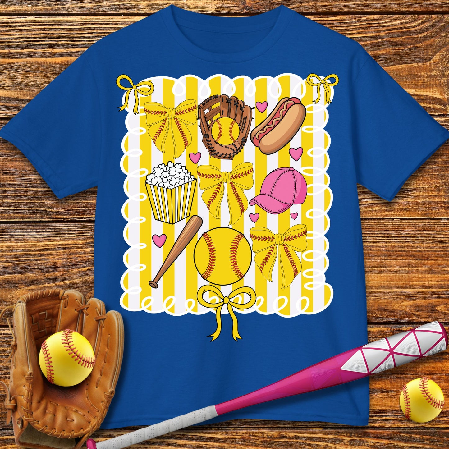 Softball Coquette Kids T-Shirt