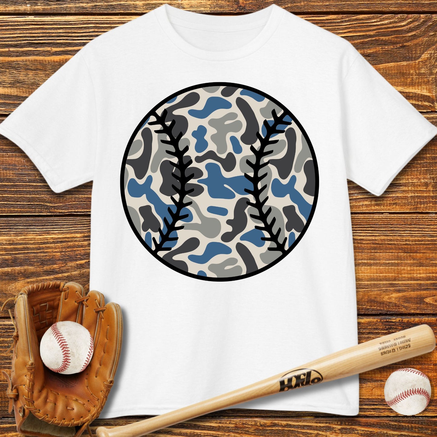 Baseball Camo Kids T-Shirt